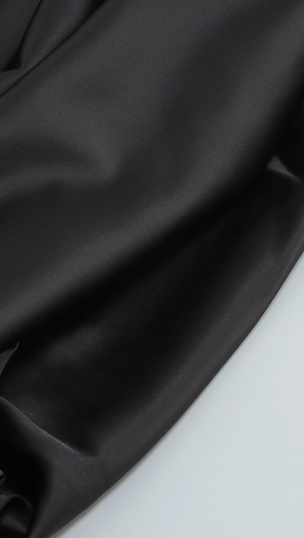 AIIZIE FOLD SUIT MIDI DRESS IN BLACK - product image