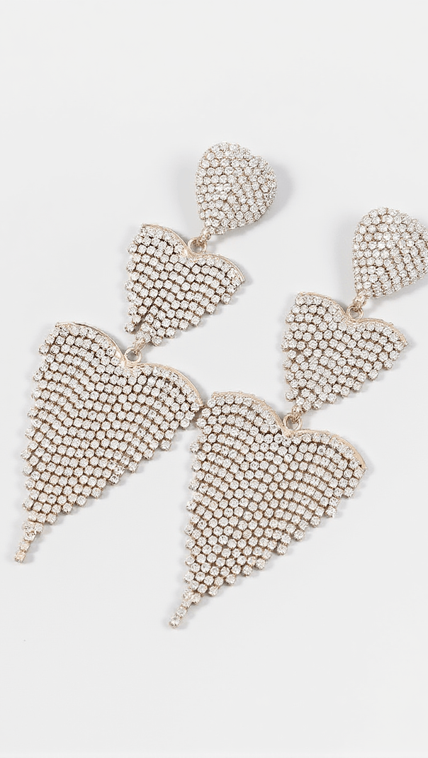 AIIZIE HAZEL HEART TASSEL DROP EARRINGS - product image