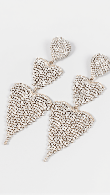 HAZEL HEART TASSEL DROP EARRINGS