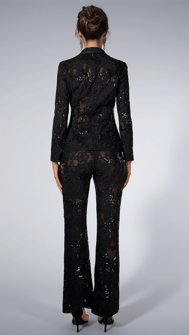 AIIZIE BRYNNY CASADEE LACE FLORAL BLAZER SET - product image