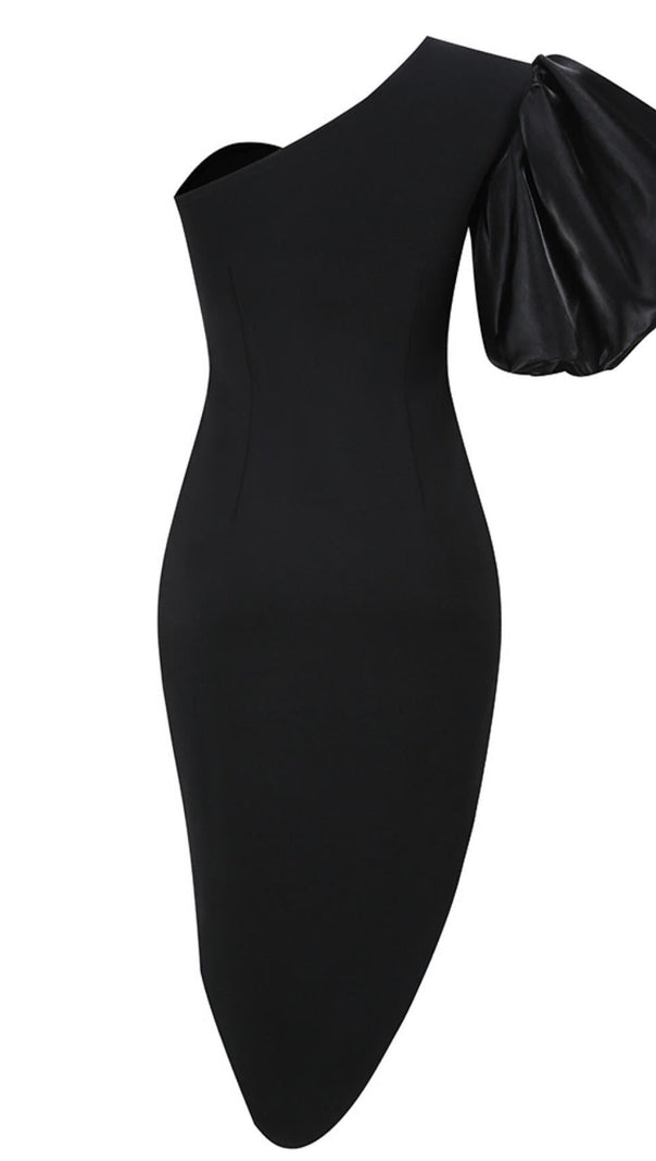 AIIZIE CUT OUT MIDI DRESS IN BLACK - product image