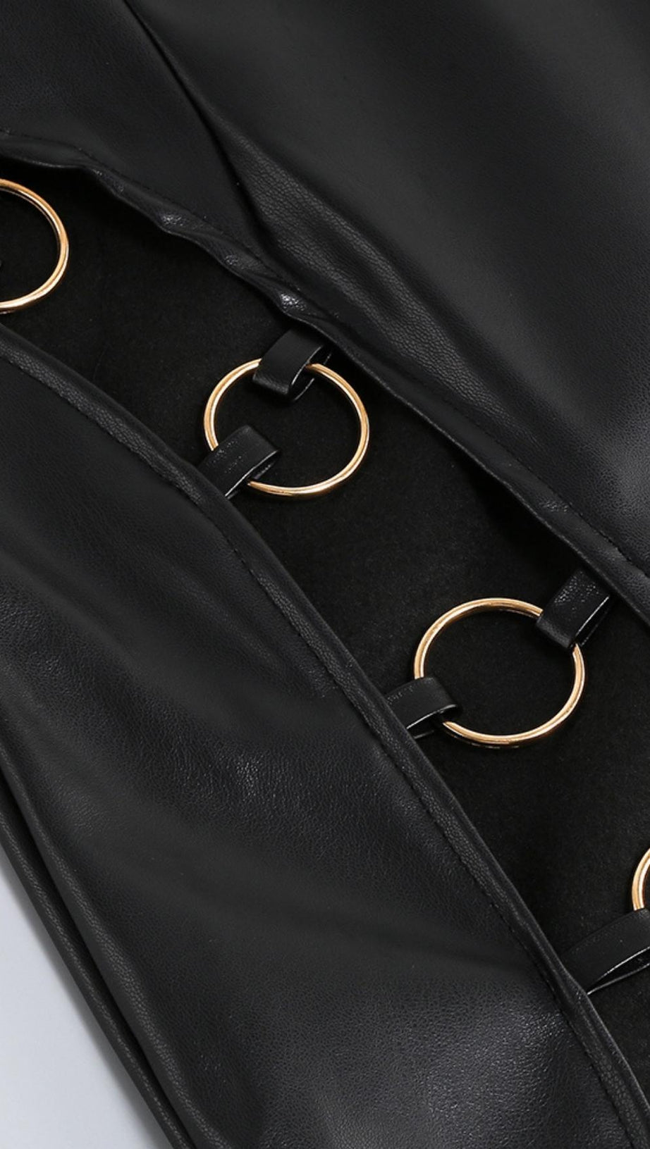 HIGH SLIT DEEP V MIDI DRESS IN BLACK