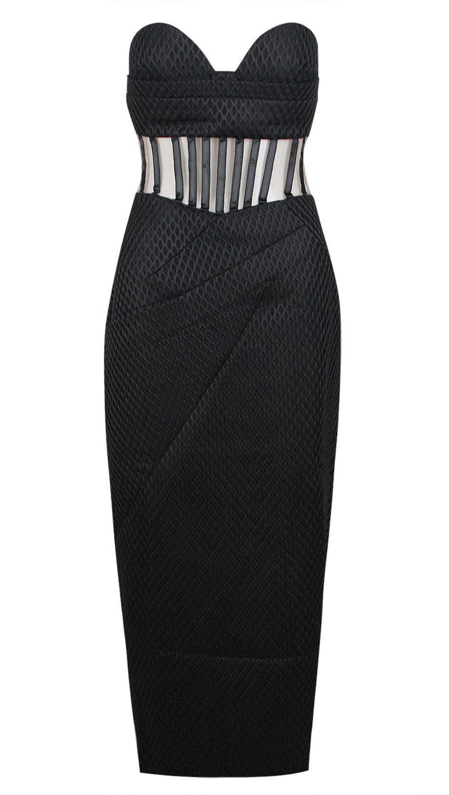 STRAPLESS CORSET DRESS IN BLACK