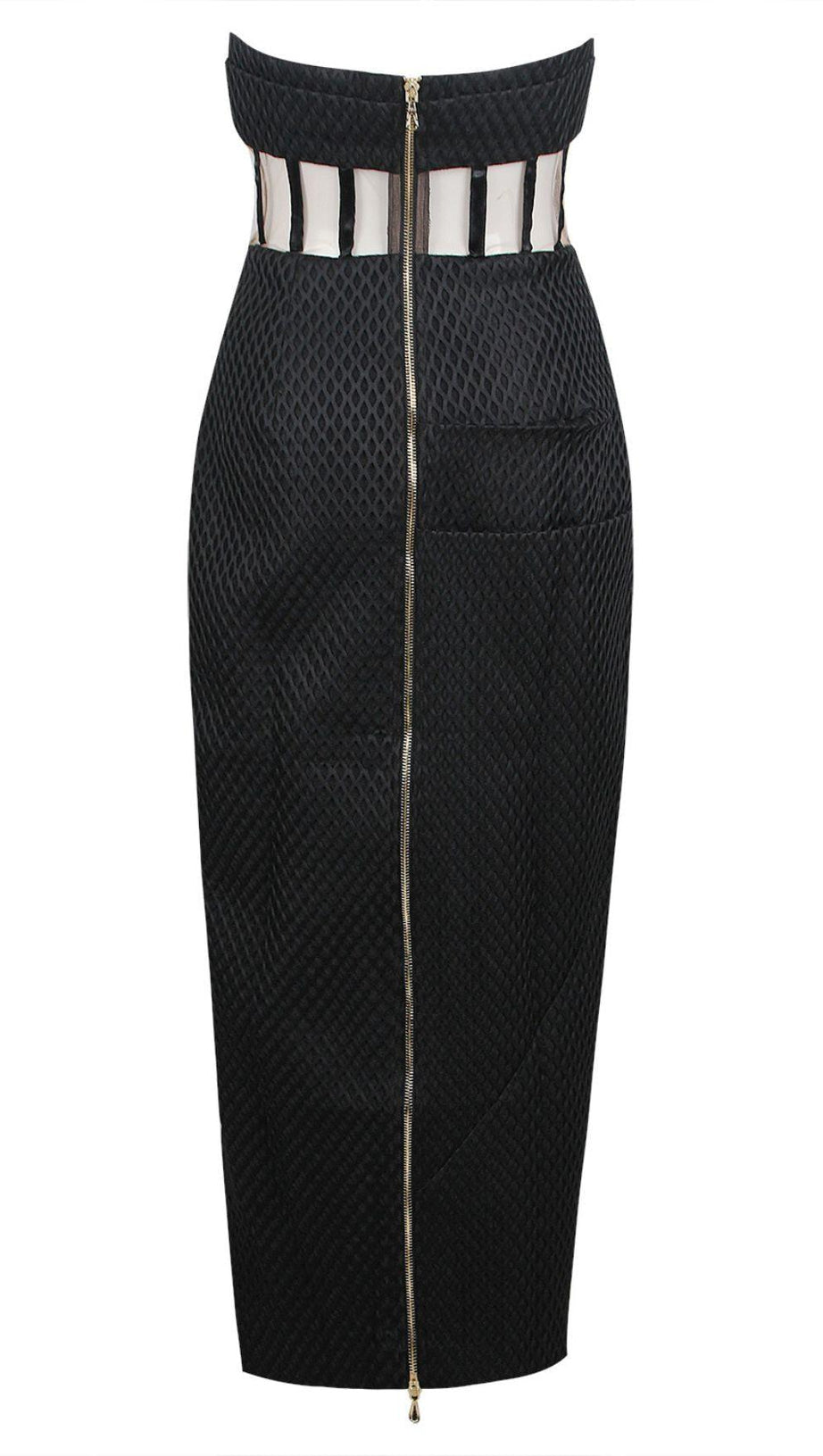 STRAPLESS CORSET DRESS IN BLACK