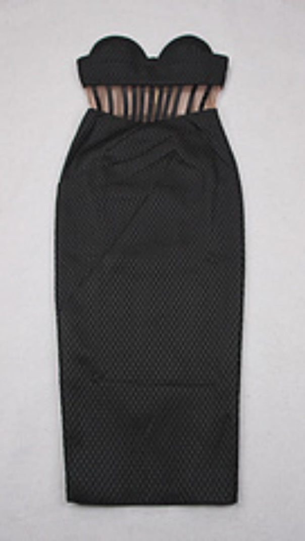 AIIZIE STRAPLESS CORSET DRESS IN BLACK - product image