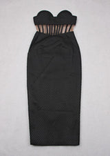 STRAPLESS CORSET DRESS IN BLACK