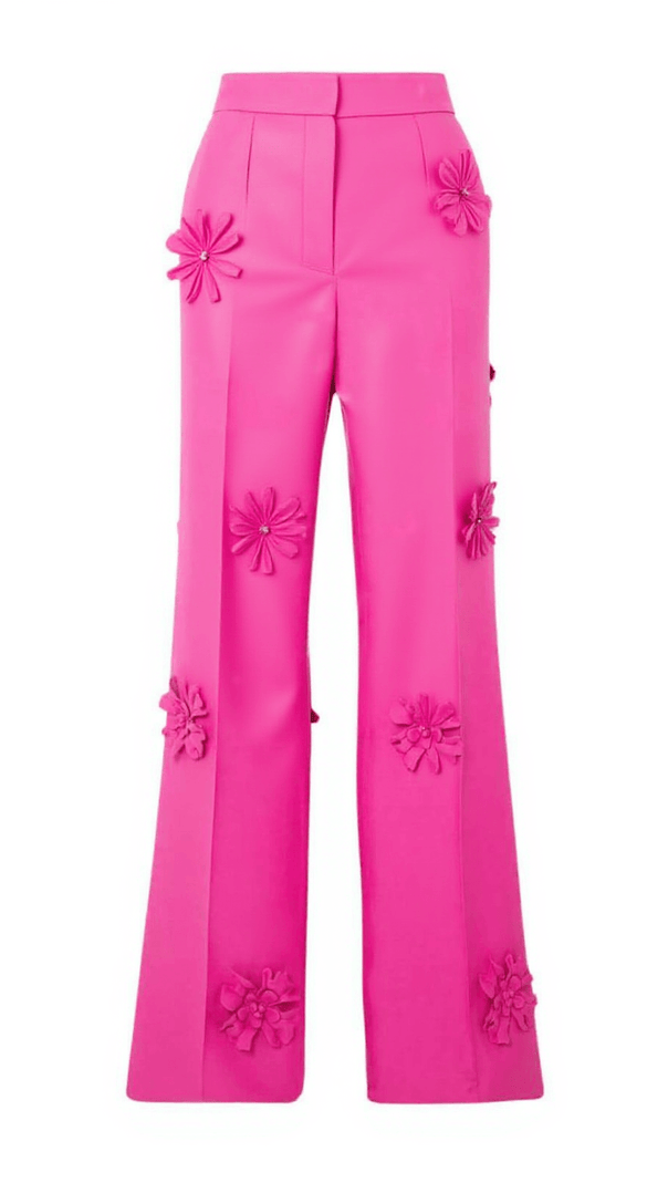 AIIZIE INDIANA FLORAL EMBELLISHED BLAZER SET IN HOT PINK - product image