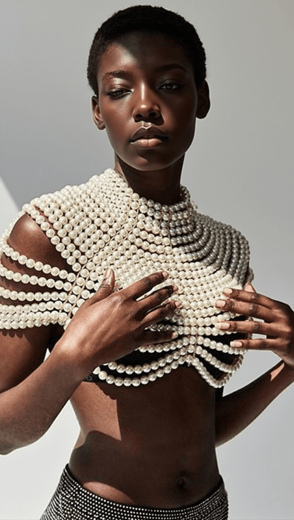 AIIZIE BRYSLYN PEARL SHOULDER CHAIN - product image