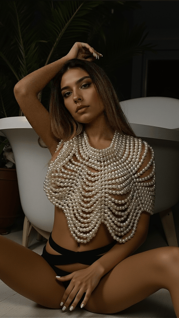 AIIZIE BRYSLYN PEARL SHOULDER CHAIN - product image