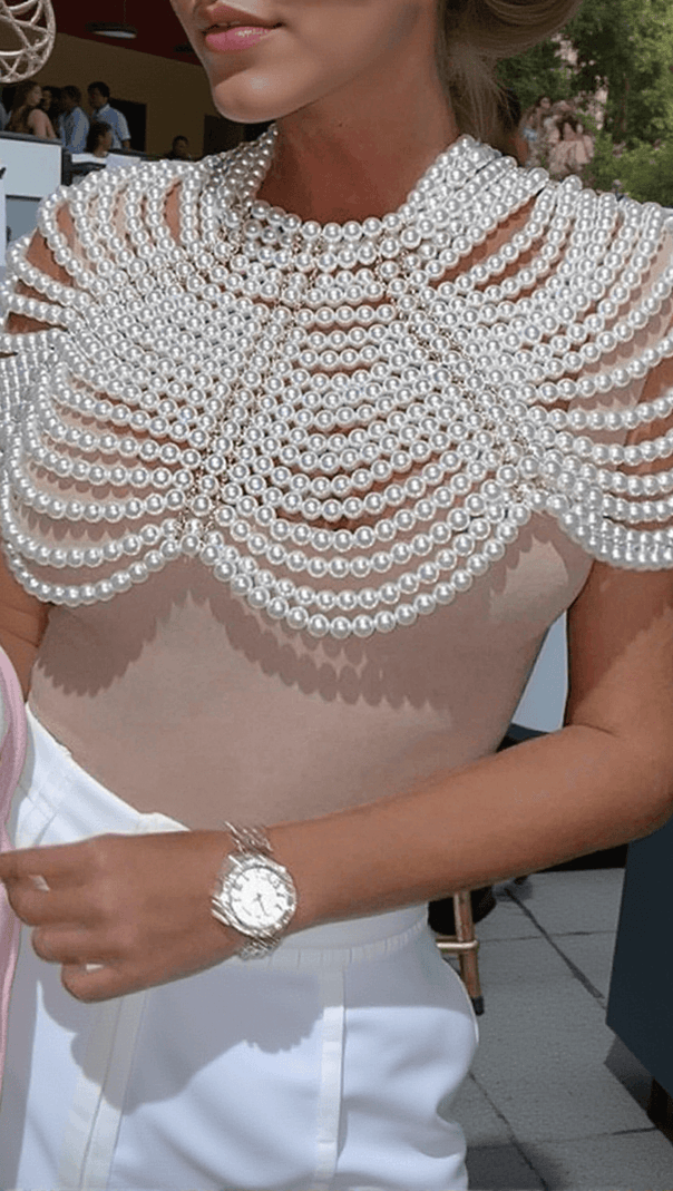 AIIZIE BRYSLYN PEARL SHOULDER CHAIN - product image
