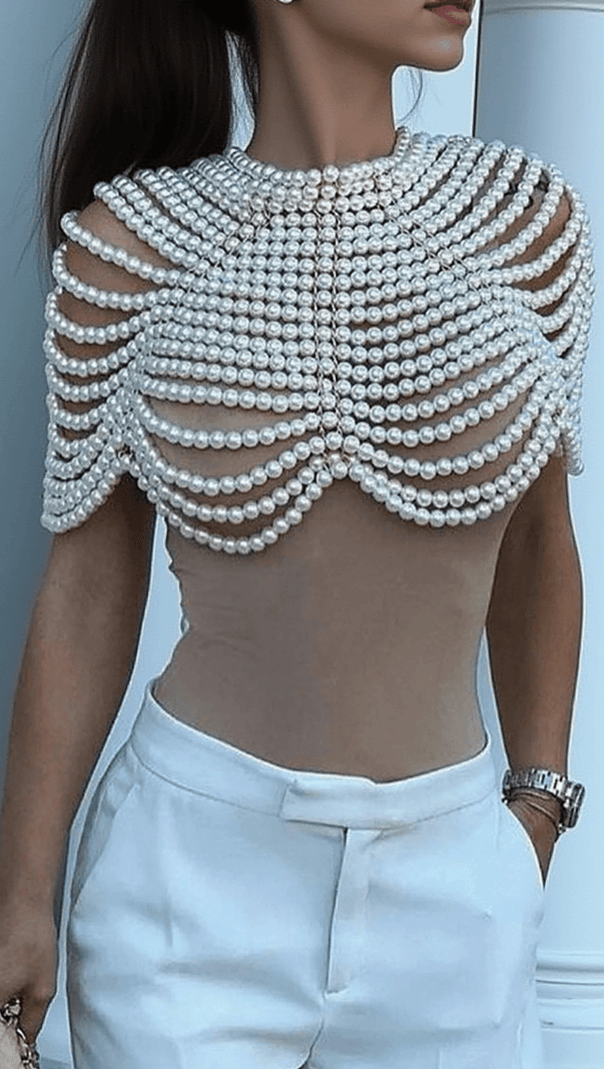 AIIZIE BRYSLYN PEARL SHOULDER CHAIN - product image