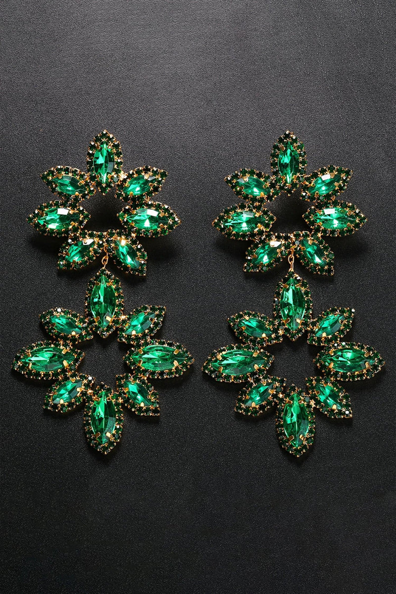 Brittanie Flower Rhinestones Earrings