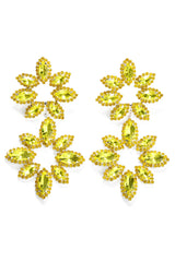 Brittanie Flower Rhinestones Earrings