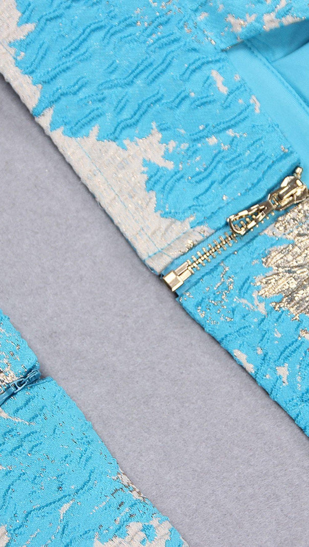 AIIZIE JACQUARD TWO PIECE SET IN BLUE - product image