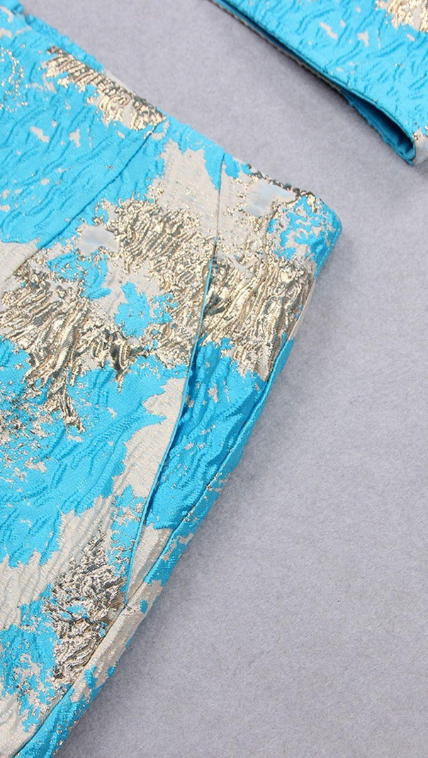 AIIZIE JACQUARD TWO PIECE SET IN BLUE - product image