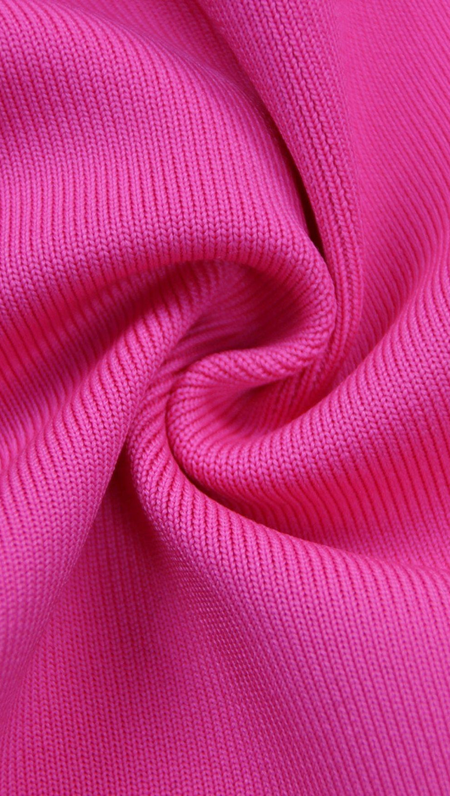 ASYMMETRIC BANDAGE MIDI DRESS IN PINK