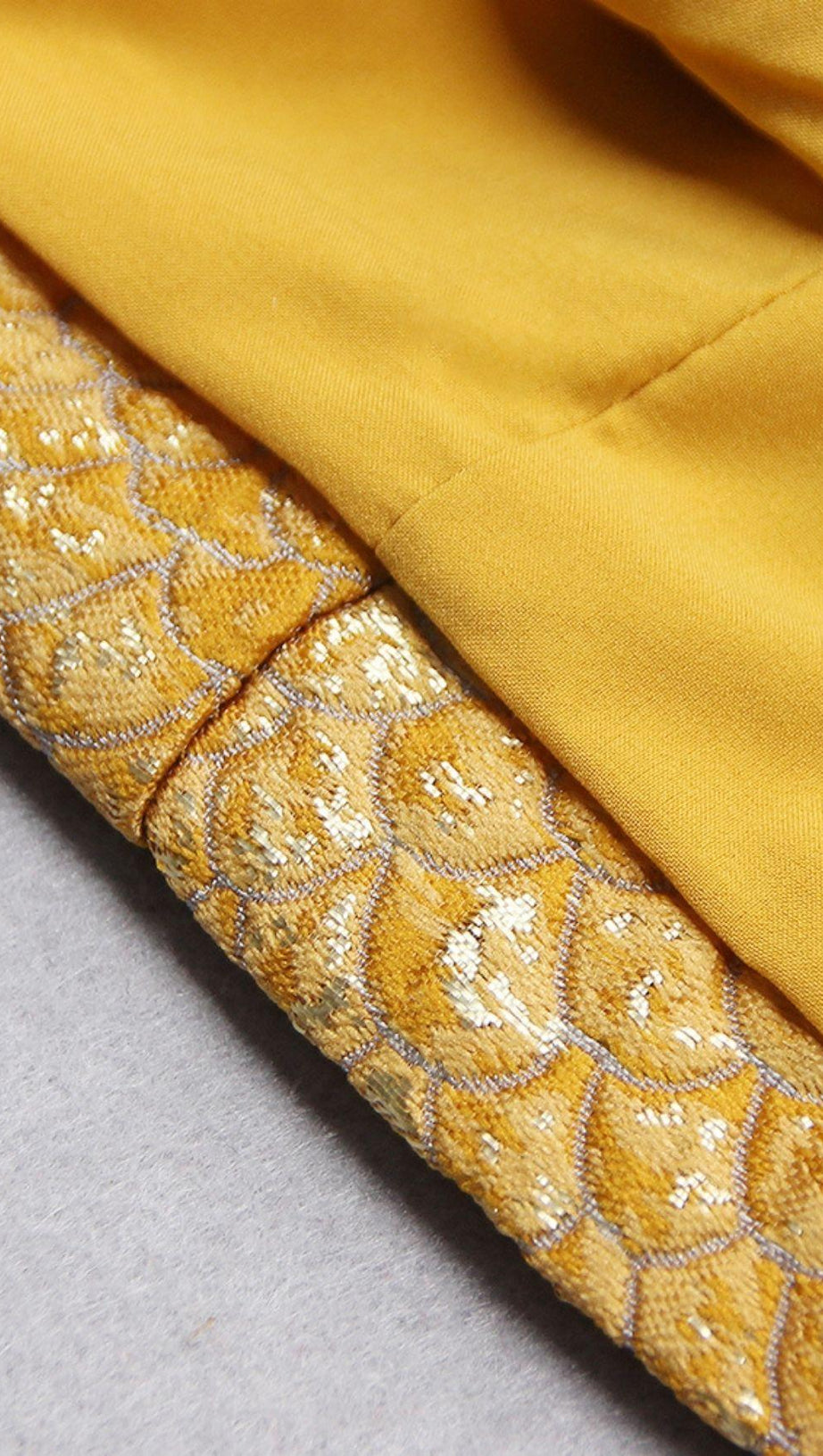 JACQUARD LACE UP MINI DRESS IN TAN