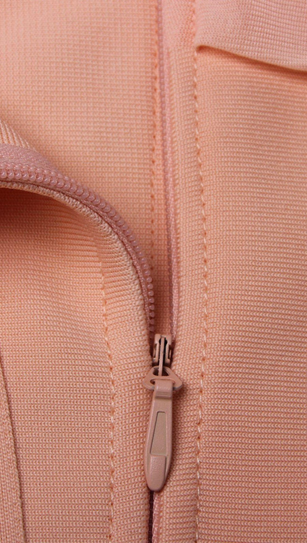 AIIZIE FEATHER BODYSUIT IN BLUSH PINK - product image