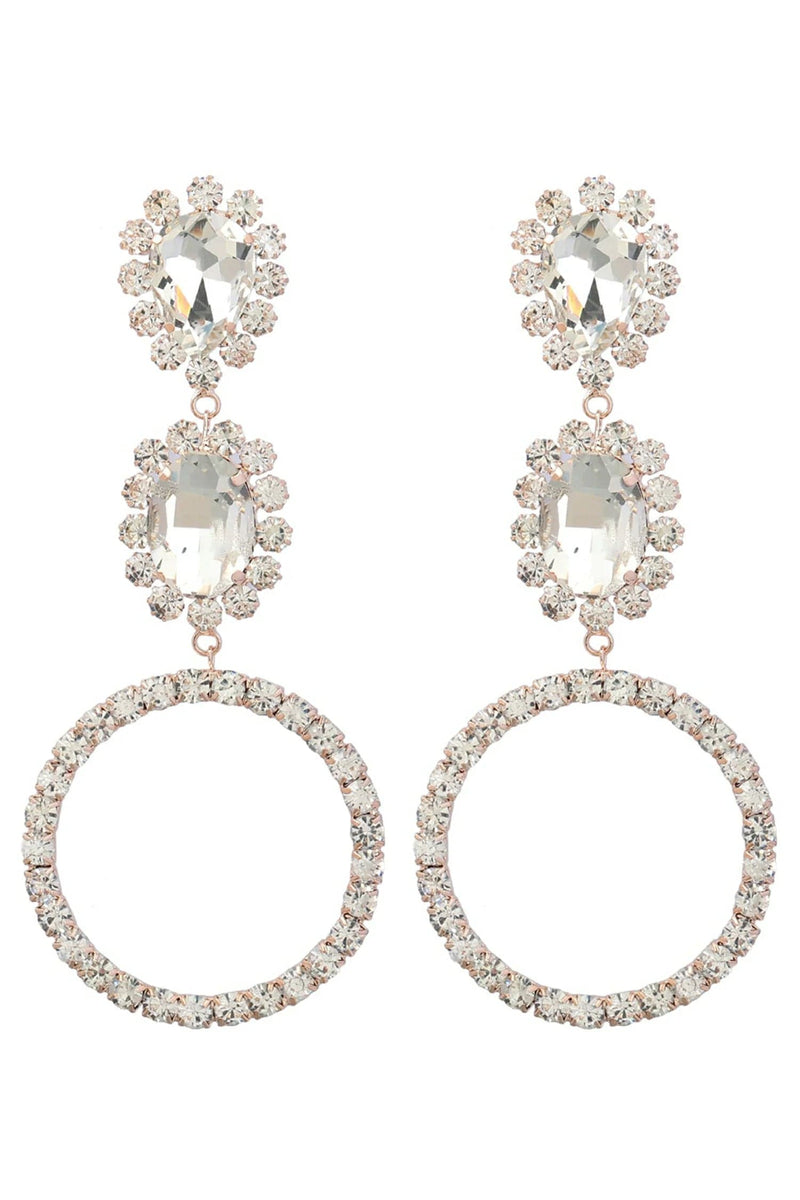 Deeandra Floral Diamond Hoop Earrings