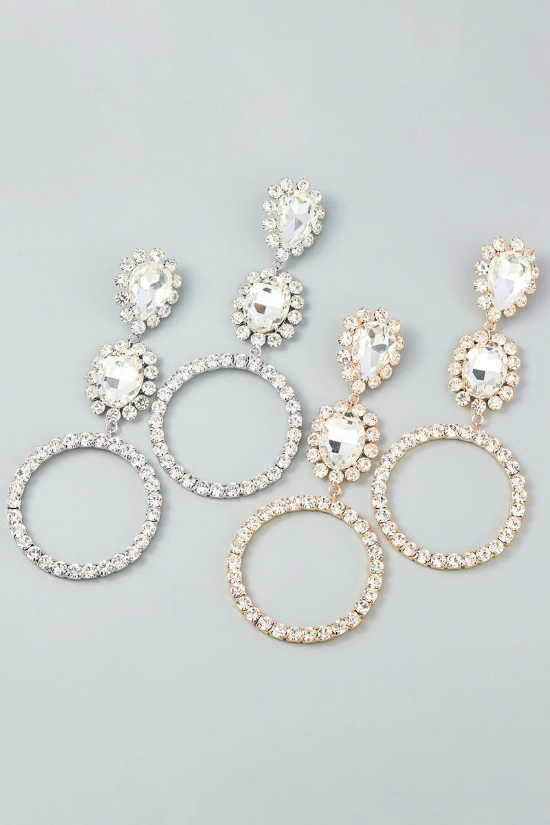 Deeandra Floral Diamond Hoop Earrings