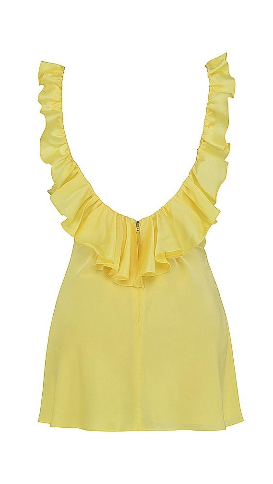 SATIN RUFFLE MINI DRESS