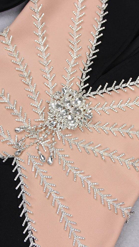 BLACK V NECK BLAZER MINI DRESS