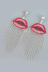 Annalyssia Lips Fringe Diamond Earrings