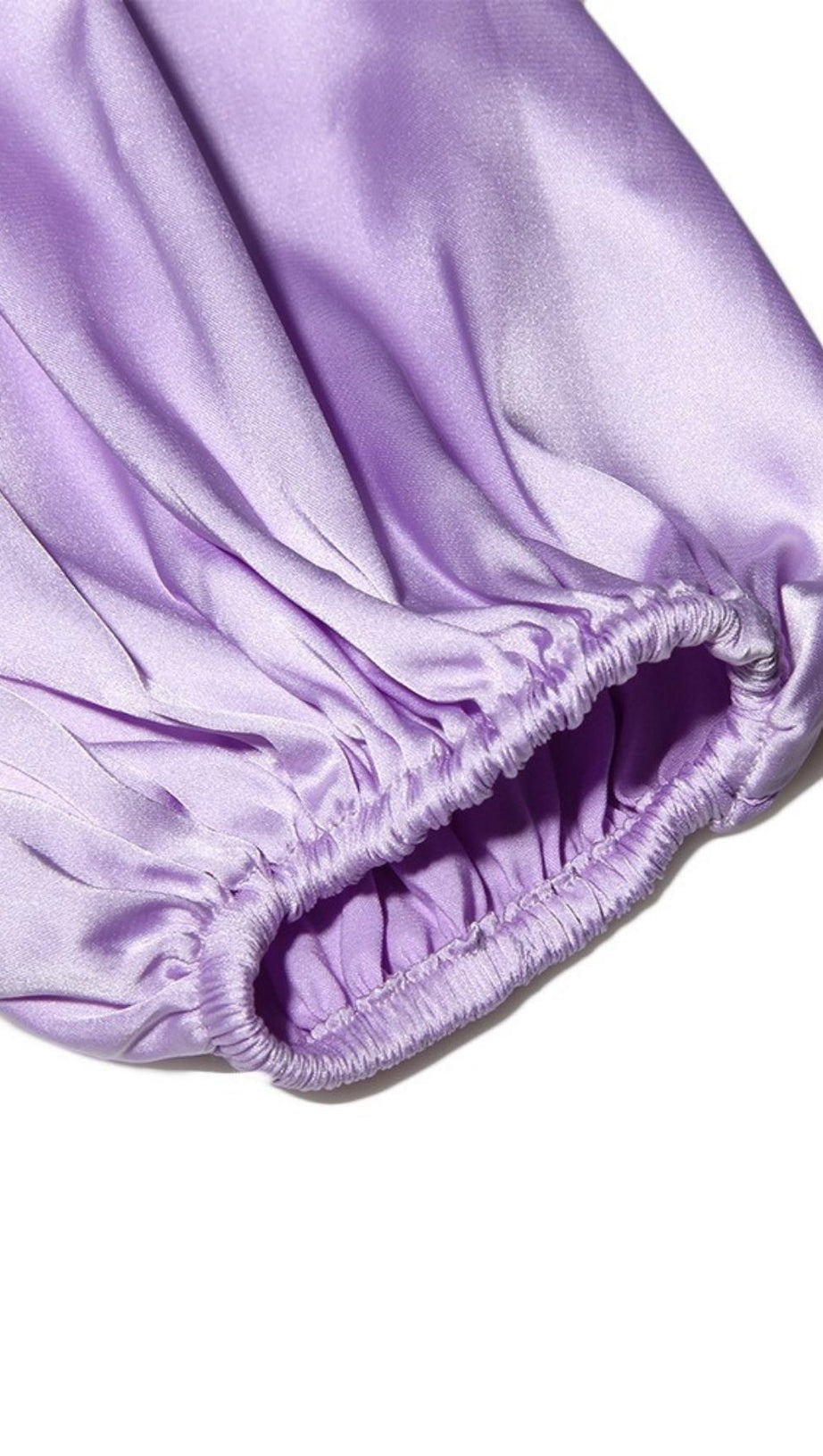 SATIN WRAP FRONT MINI DRESS IN PURPLE