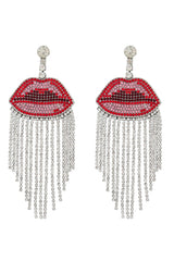 Annalyssia Lips Fringe Diamond Earrings