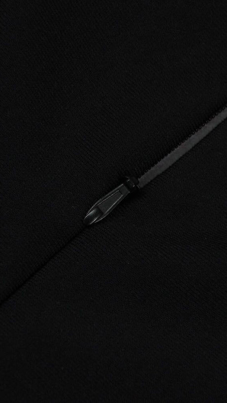 BLACK V NECK BLAZER MINI DRESS