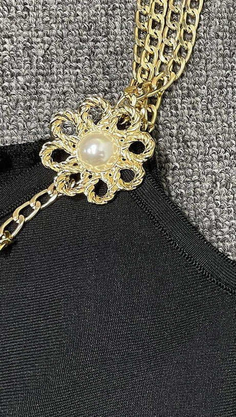 BANDAGE SWEETHEART SPLIT MAXI DRESS IN BLACK