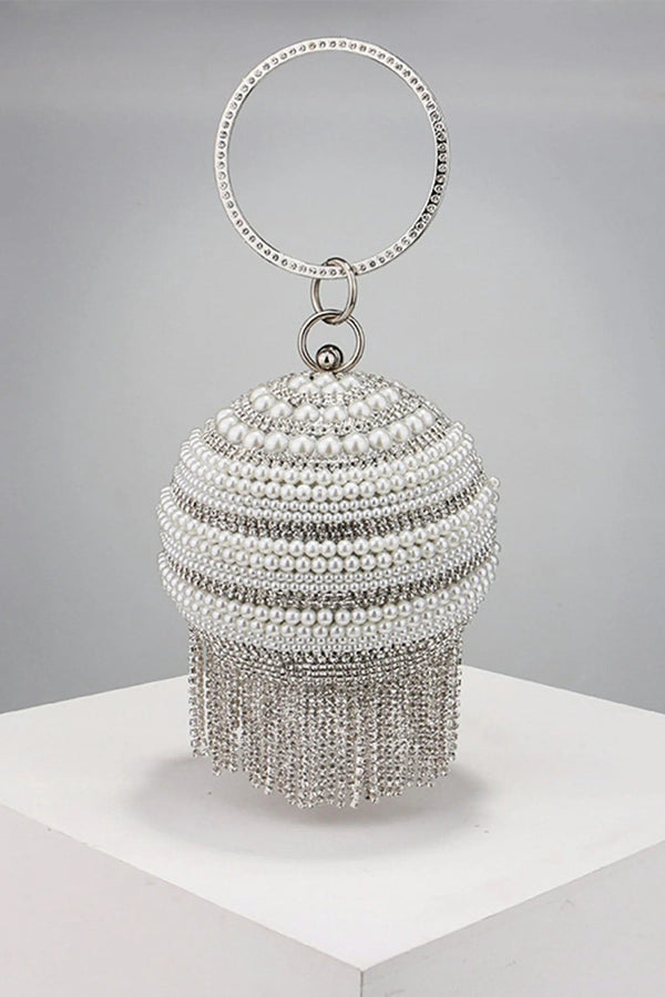 Annistin Diamond Pearl Tassel Mini Bag