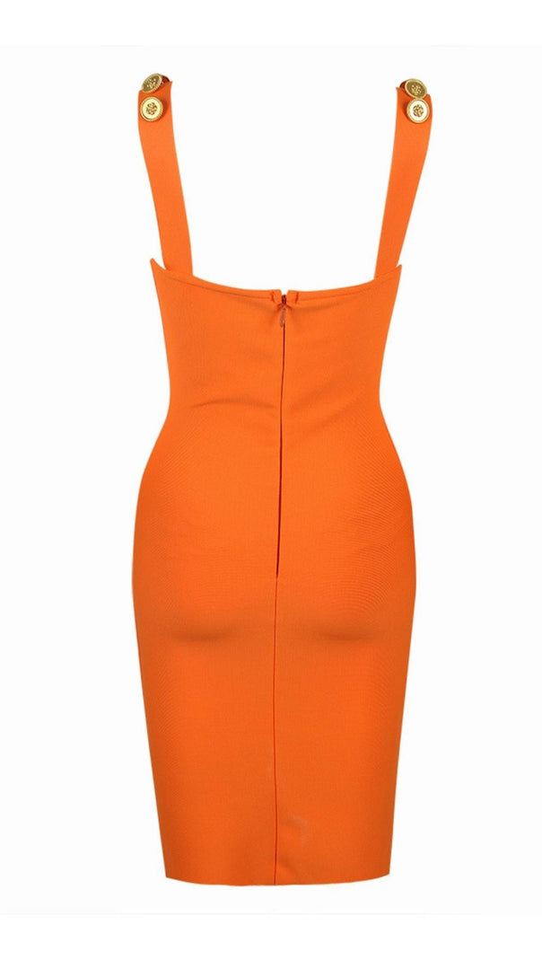 Bandage Mini Dress in Orange
