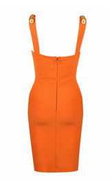 BANDAGE MINI DRESS IN ORANGE