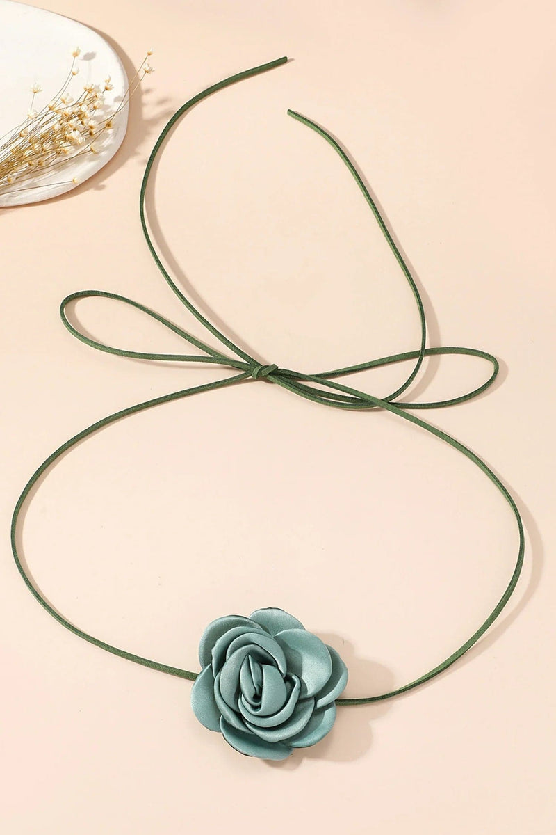 Annsley 3D Floral Ribbon Necklace