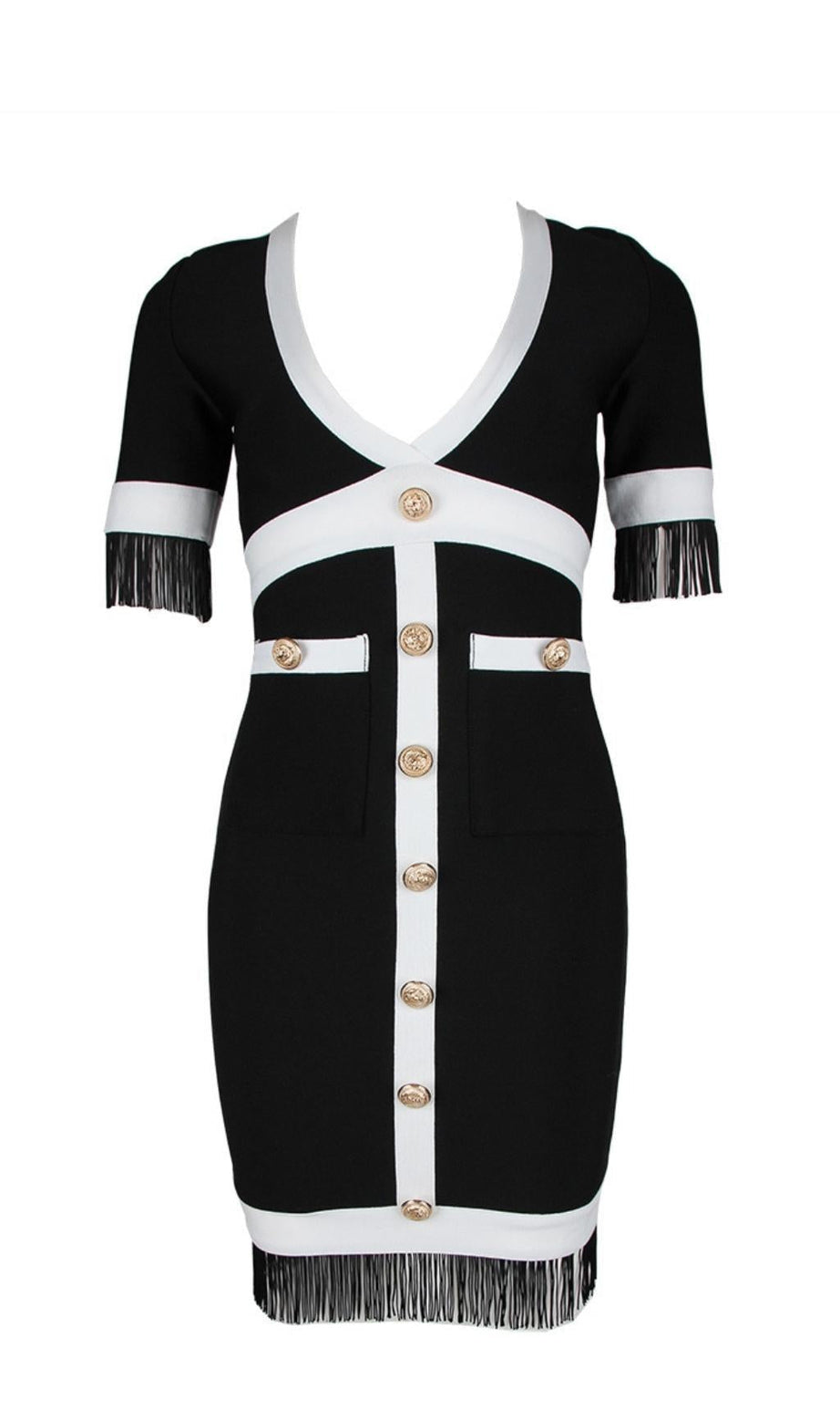 BANDAGE-MINIKLEID IN SCHWARZ