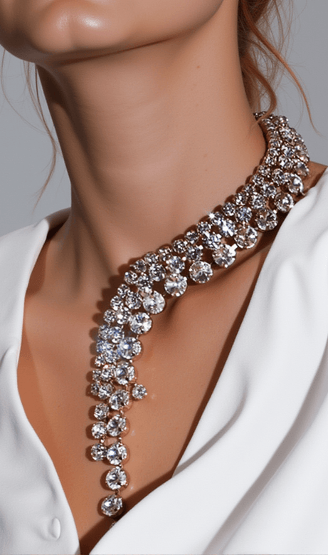 Collana con frange di diamanti Anysia