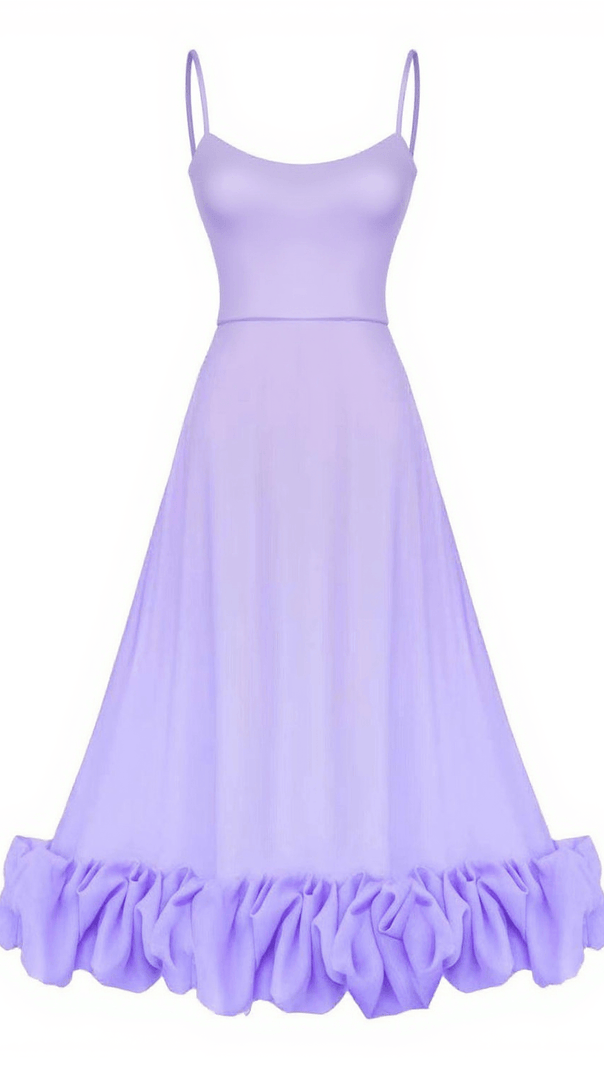 AIIZIE ILSA SPAGHETTI MAXI DRESS IN VIOLET - product image