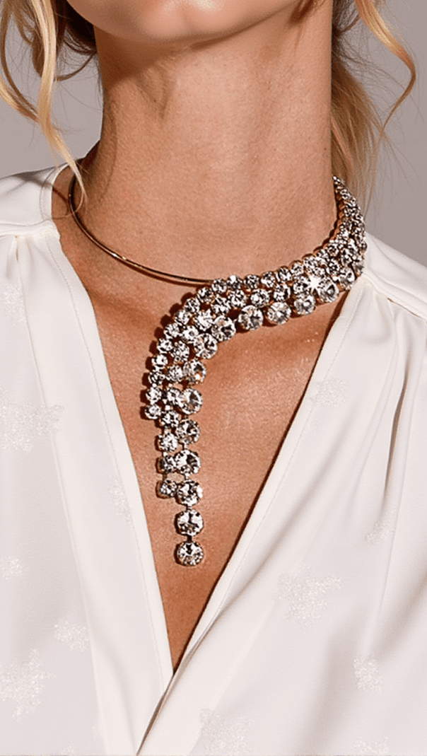 AIIZIE ANYSIA DIAMOND FRINGE COLLAR NECKLACE - product image