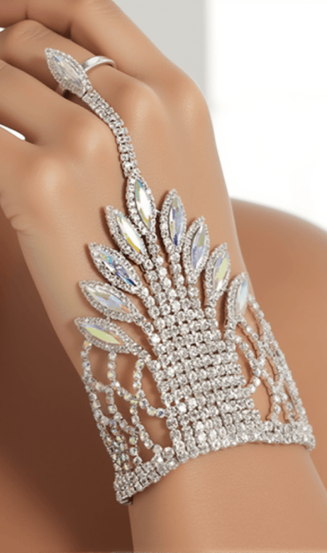 Arabia Diamond Floral Fringe Bracelet
