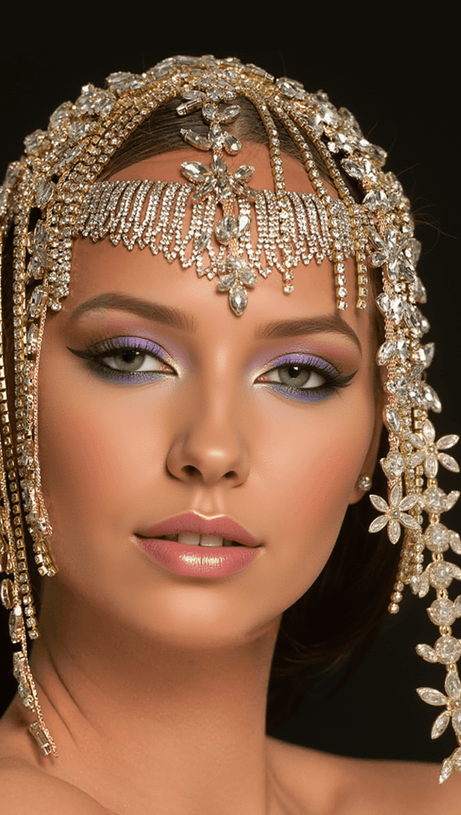 Brinnan Diamond Floral Fransen-Haarband