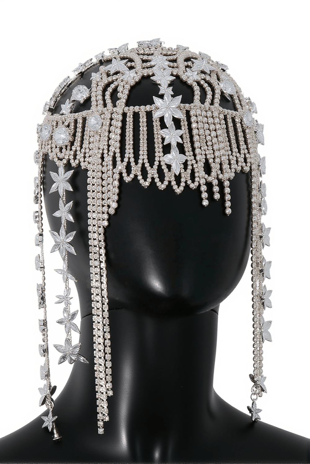 FASCIA PER CAPELLI CON FRANGE FLOREALI BRINNAN DIAMANTI