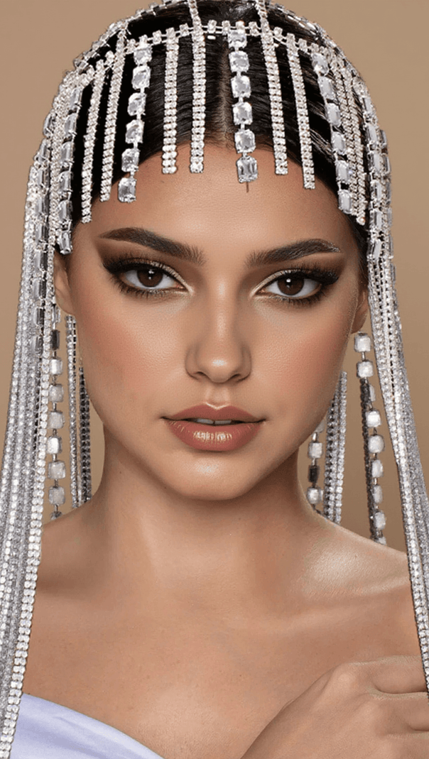 AIIZIE BRINY DIAMOND CRYSTAL FRINGE HAIRBAND - product image