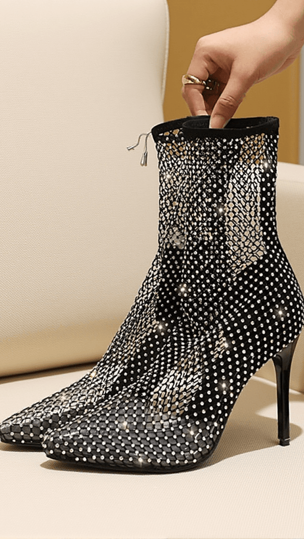 AIIZIE BRITTNEY MESH DIAMOND BOOTS - product image