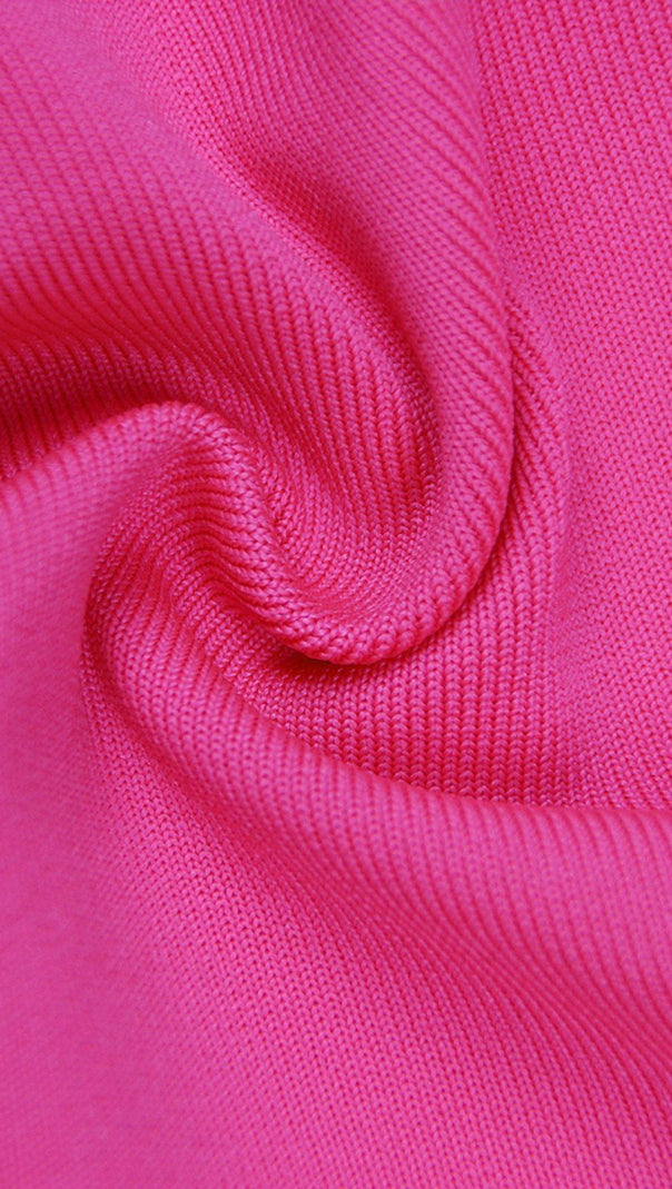 ABITO MIDI CON BENDAGGI DIVISI IN ROSSO