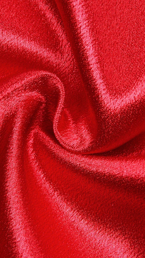 AIIZIE SATIN BOW BACK MINI DRESS IN WINE RED - product image