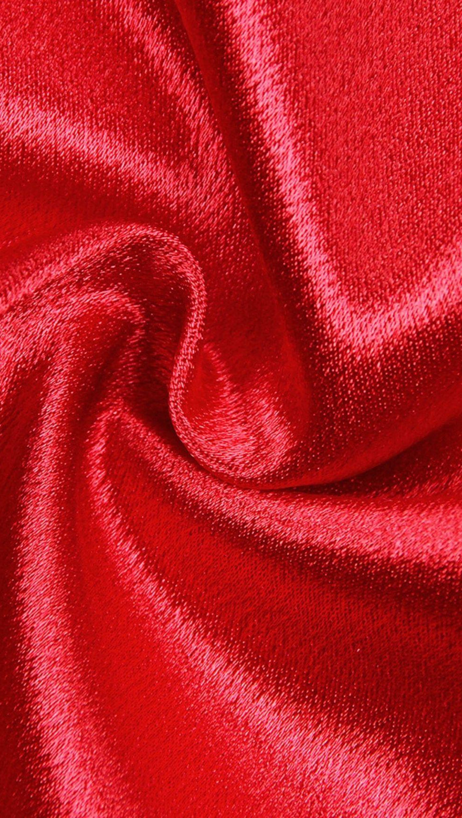 MINIKLEID AUS SATIN MIT SCHLEIFE AUF DER RÜCKSEITE IN WEINROT