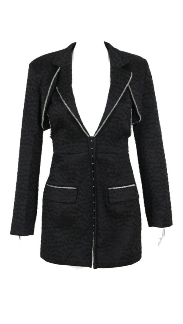 AIIZIE BLACK POLYESTER BLAZER DRESS - product image