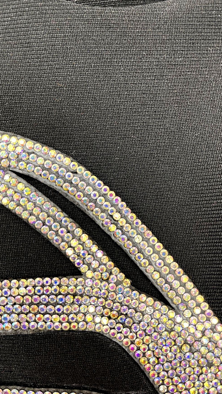 MINI ABITO CON BENDAGGIO E FIORI DI CRISTALLO