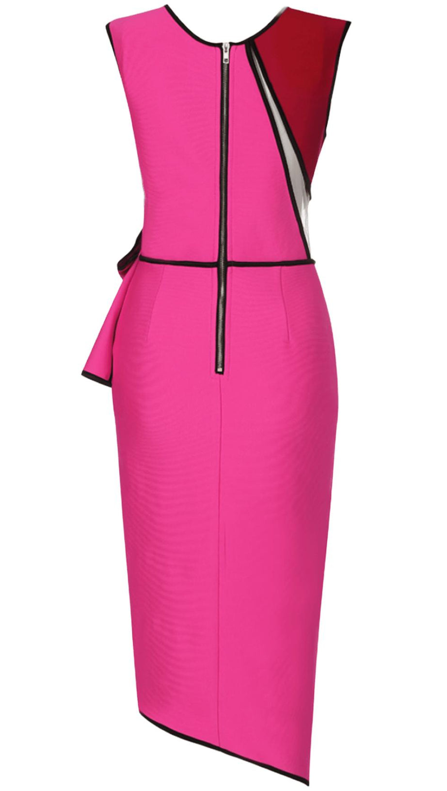 COLOURFUL BANDAGE MIDI DRESS